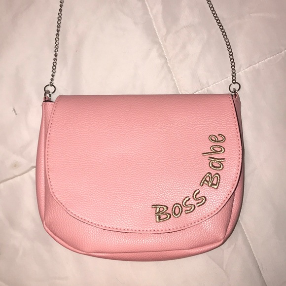 Boss babe pink leather crossbody bag - Picture 1 of 4